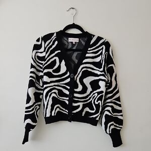 Black and White Zebra Print Sweater